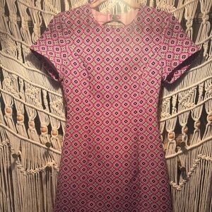 Zara  Retro Geometric Tile A-Line Mink Dress XS